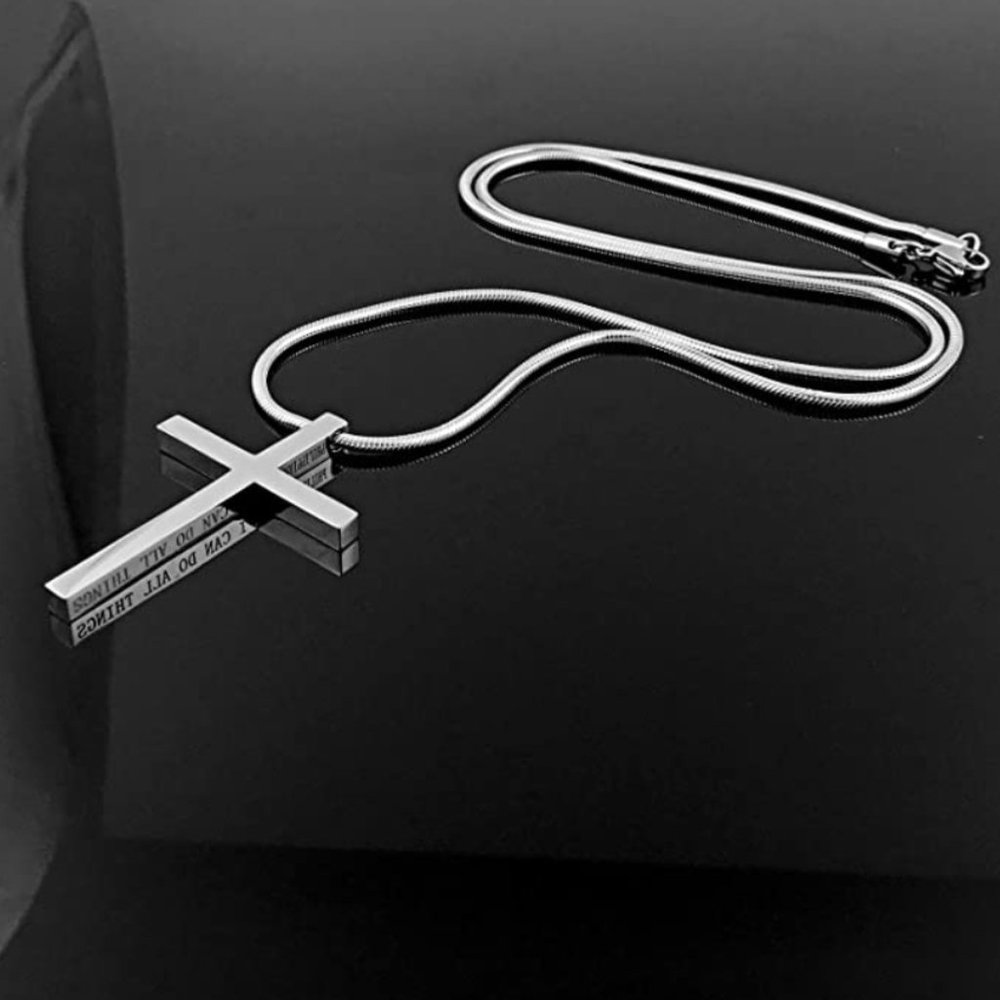 Stainless Steel Cross Necklace - Picture 6 of 10